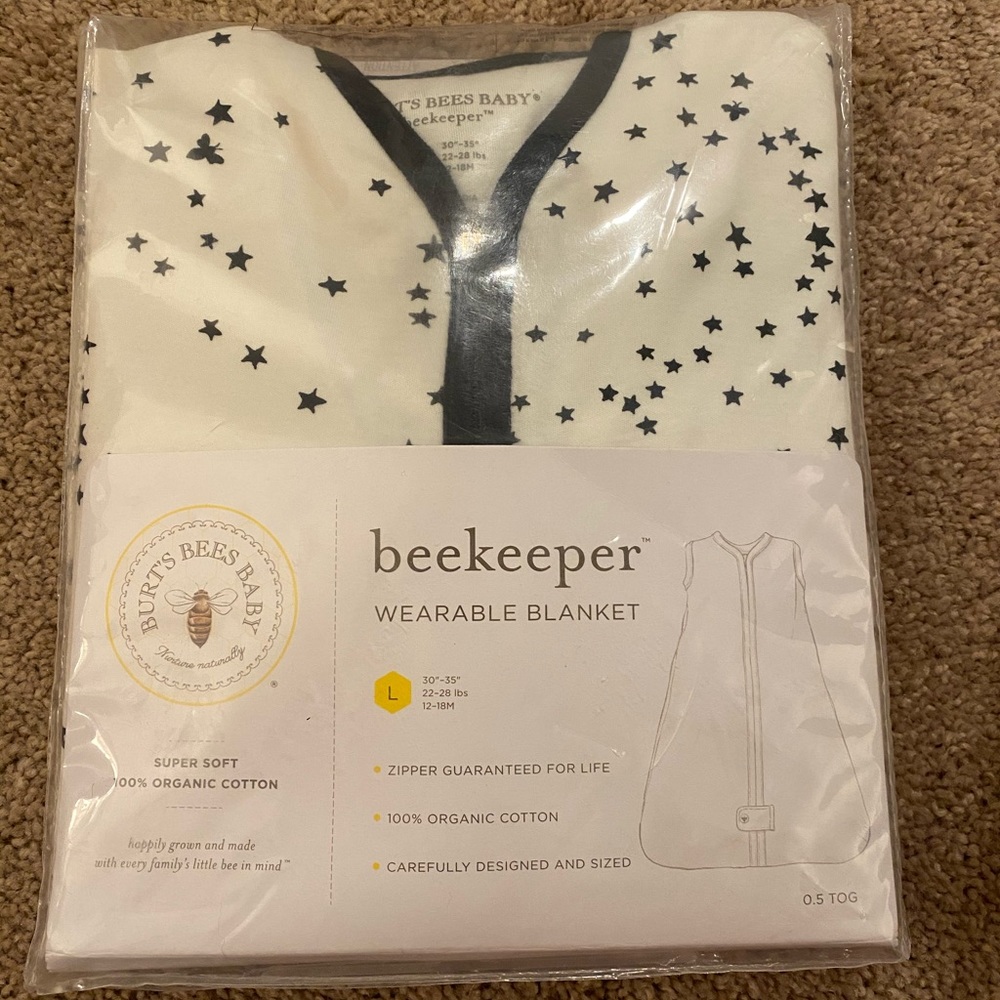 Burts bees sleep sack size large. New